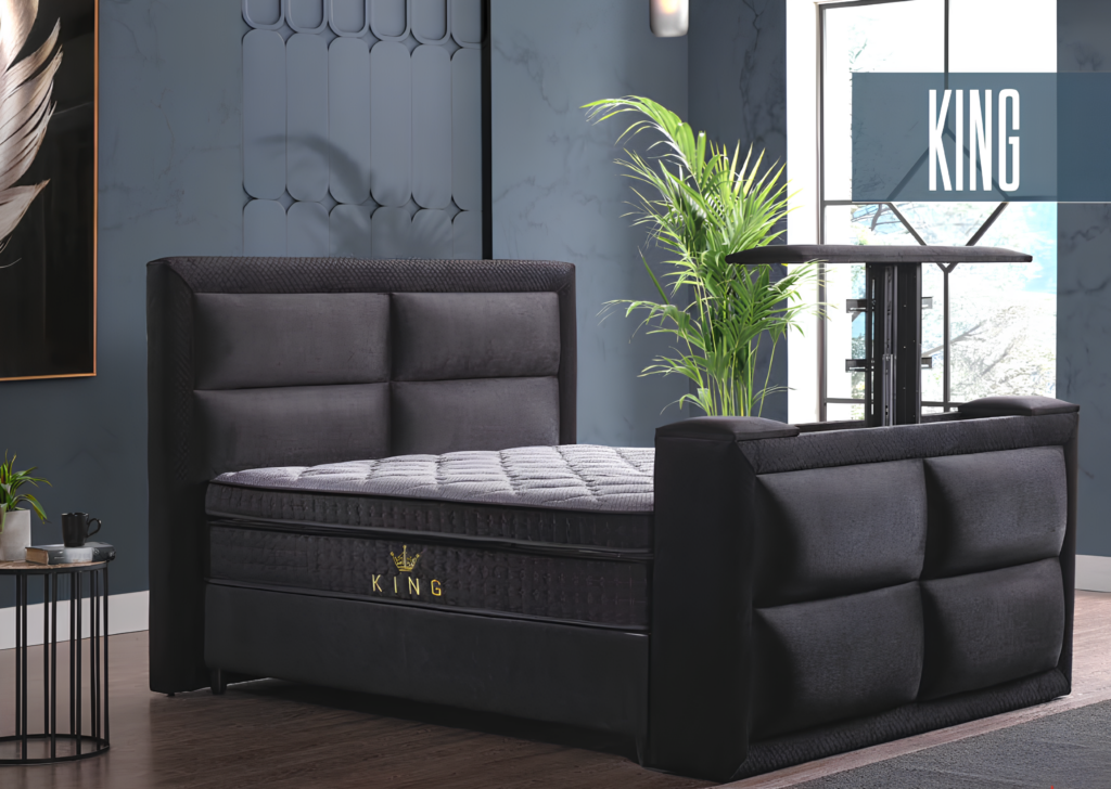 Baza Bed Opbergruimte King Met TV Lift Relax Matrassen