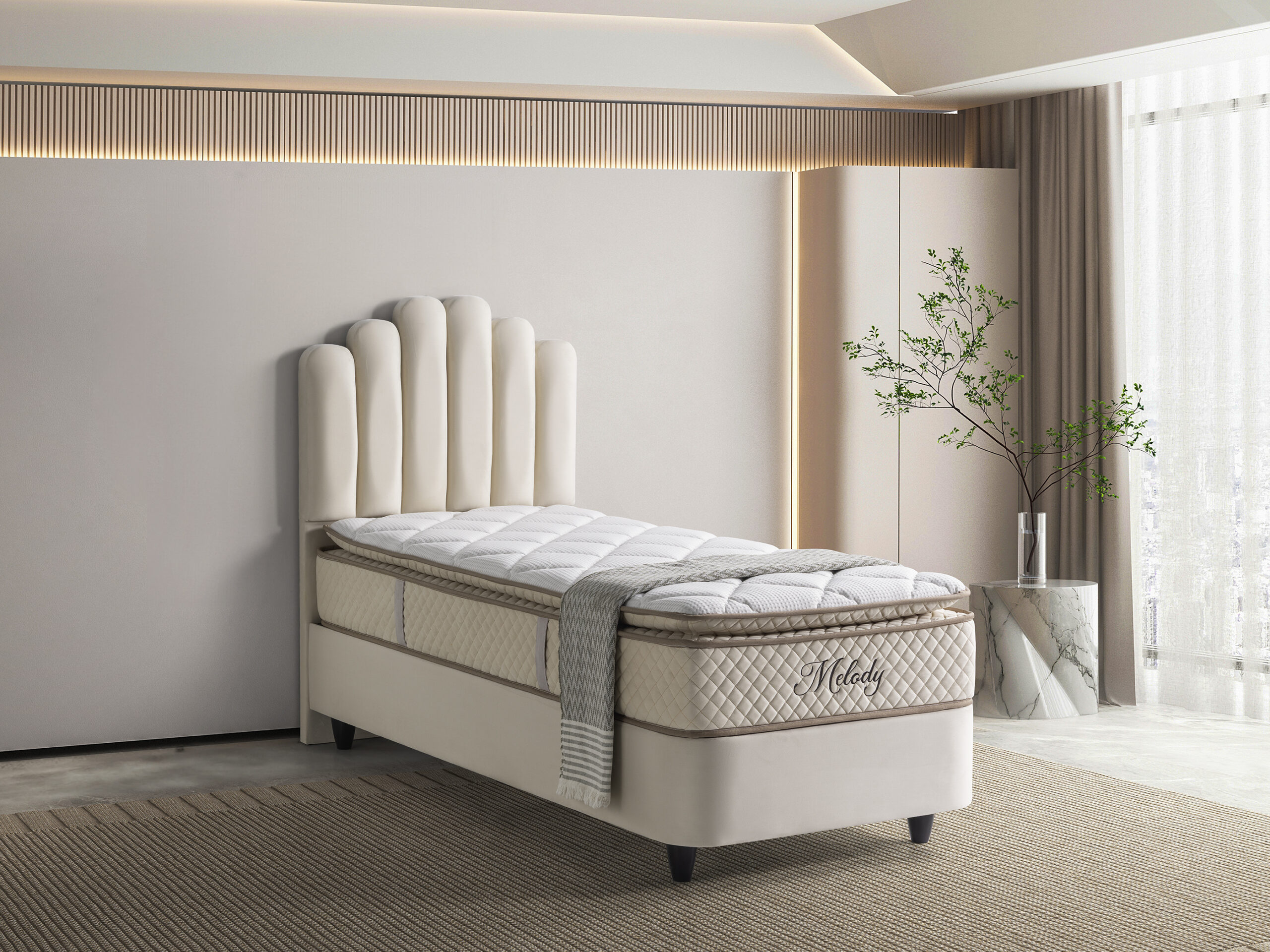Baza bed set met Opbergruimte Melody ( incl. matras ) 1-persoons